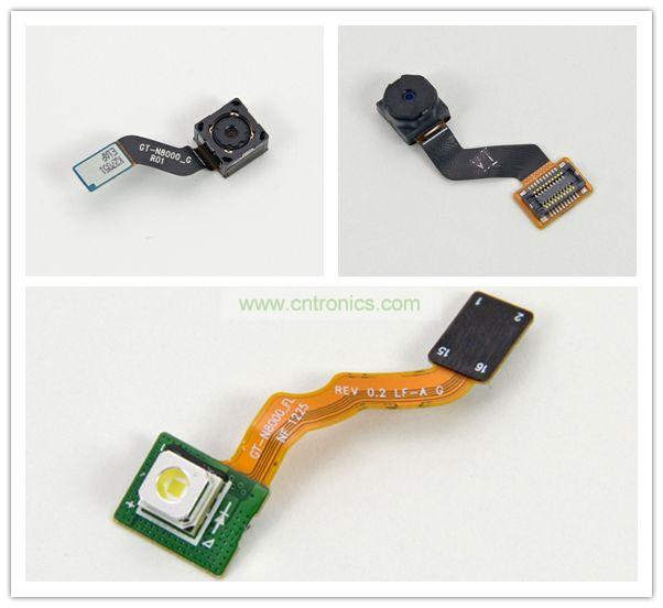 拆前置、后置攝像頭及閃光燈