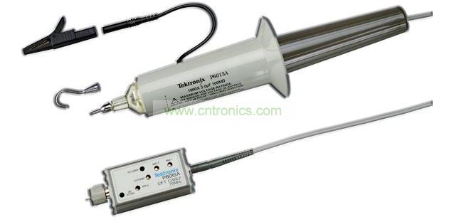 針對(duì)高壓測(cè)量推出的泰克P6015A是一種額定電壓高達(dá)20kV DC、峰值電壓可達(dá)40kV(100ms脈寬)的單端無(wú)源探頭