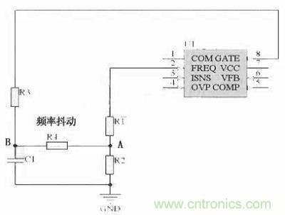 對(duì)于采用單顆鏡像電阻設(shè)定頻率，比如IR1150
