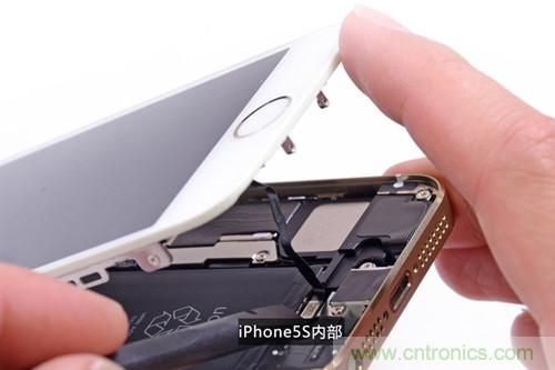土豪金iPhone 5S拆解：內部結構升級，維修難度增加