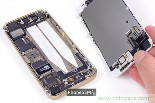土豪金iPhone 5S拆解：內部結構升級，維修難度增加