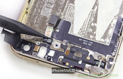 土豪金iPhone 5S拆解：內部結構升級，維修難度增加