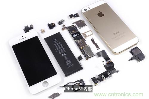 土豪金iPhone 5S拆解：內部結構升級，維修難度增加