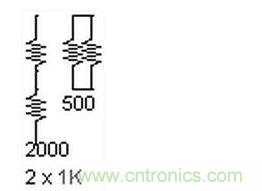 兩個電阻，兩種組合。這個很簡單。