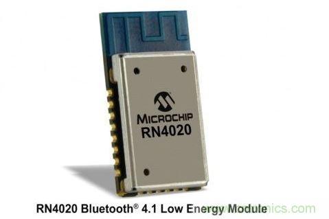 Microchip公司的RN4020模塊集成了包括天線在內(nèi)完整的低功耗藍牙射頻電路。RN4020采用密封的10mm x17mm x 2mm封裝，內(nèi)置有板載陶瓷天線、2.4GHz的低功耗藍牙收發(fā)器、帶完整的嵌入式低功耗藍牙協(xié)議棧的微控制器以及UART和USB接口。