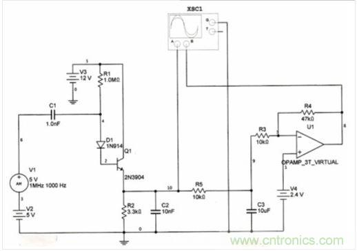 帶AGC輸出的改進型調(diào)幅檢波器。