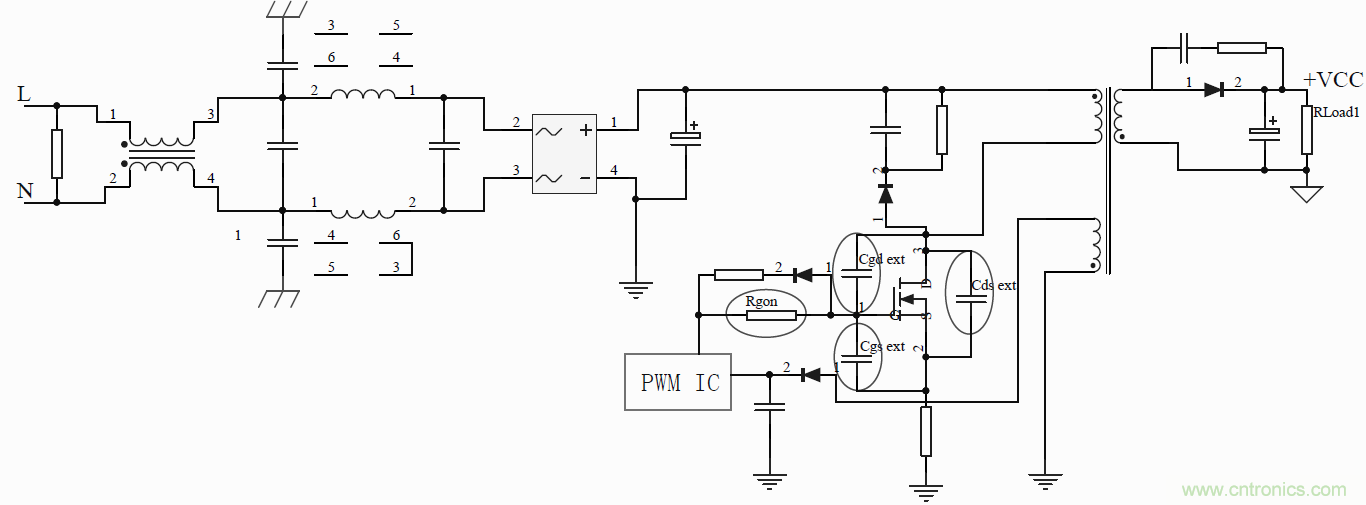 如何改善開關(guān)電源電路的EMI特性？