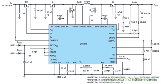 為汽車電子系統(tǒng)提供供電和保護(hù)，無開關(guān)噪聲，效率高達(dá)99.9%