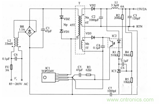 六款簡單的開關(guān)電源電路設(shè)計，內(nèi)附原理圖詳解
