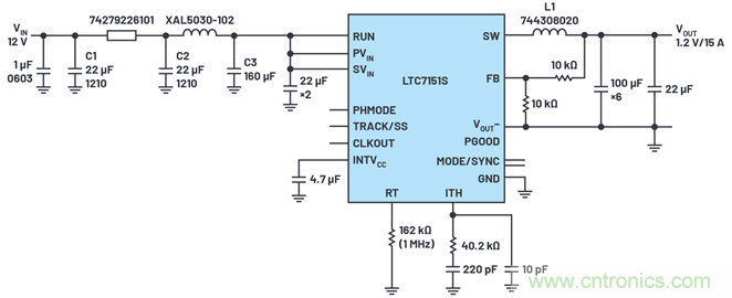 使用高效率、高頻率、低EMI DC/DC轉(zhuǎn)換器降低對陶瓷電容的電源要求