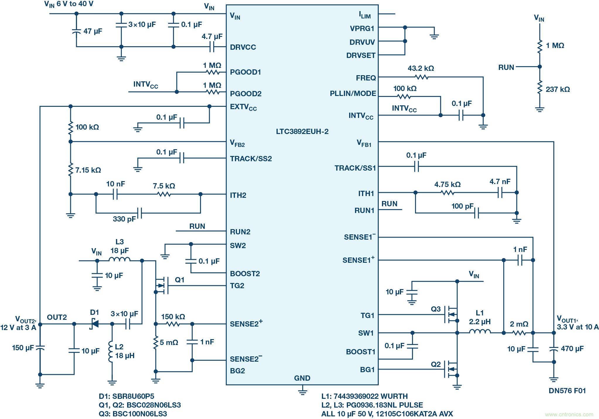 雙輸出降壓型 IC 也可用于 SEPIC 和升壓應(yīng)用 雙輸出降壓型 IC 也可用于 SEPIC 和升壓應(yīng)用