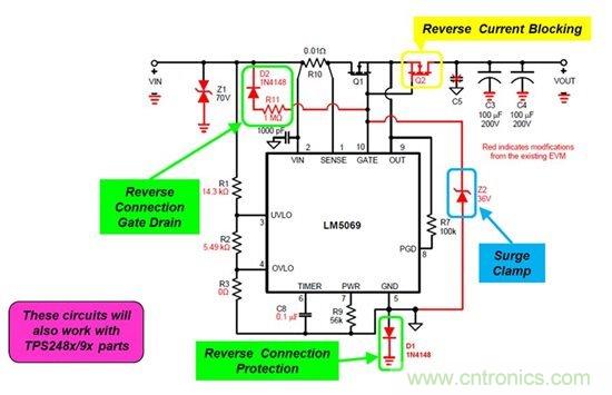 針對(duì)反向連接、浪涌鉗位以及反向電流保護(hù)進(jìn)行防御