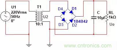 如何選擇單相橋式整流濾波電路中的電容電阻？