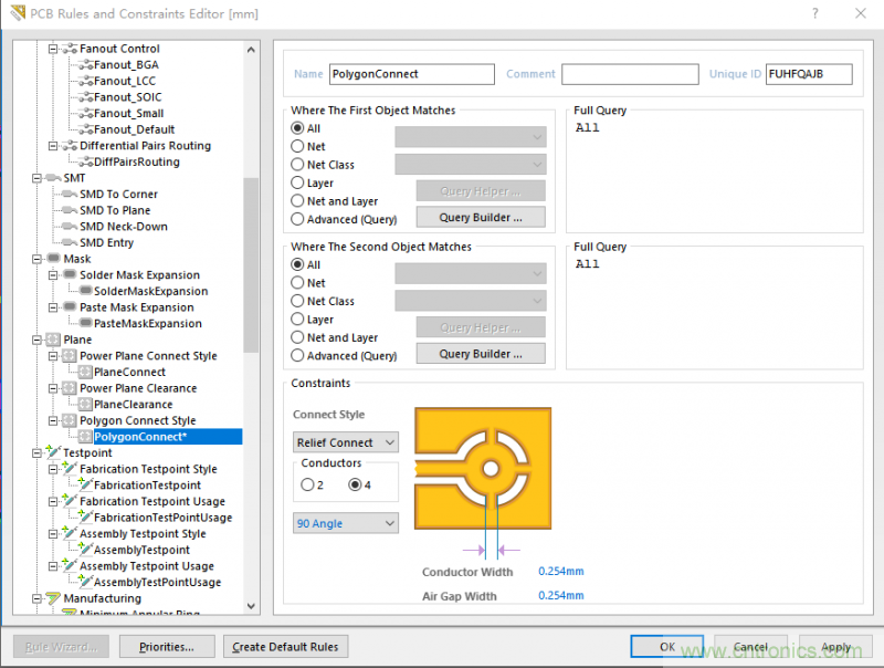 如何引腳接地十字焊盤，過孔完全接地?