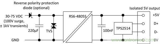 使用RECOM DC/DC轉(zhuǎn)換器作為USB充電器 使用RECOM DC/DC轉(zhuǎn)換器作為USB充電器