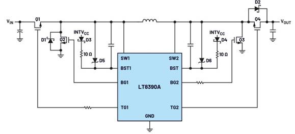 如何使用GaNFET設(shè)計四開關(guān)降壓－升壓DC－DC轉(zhuǎn)換器？