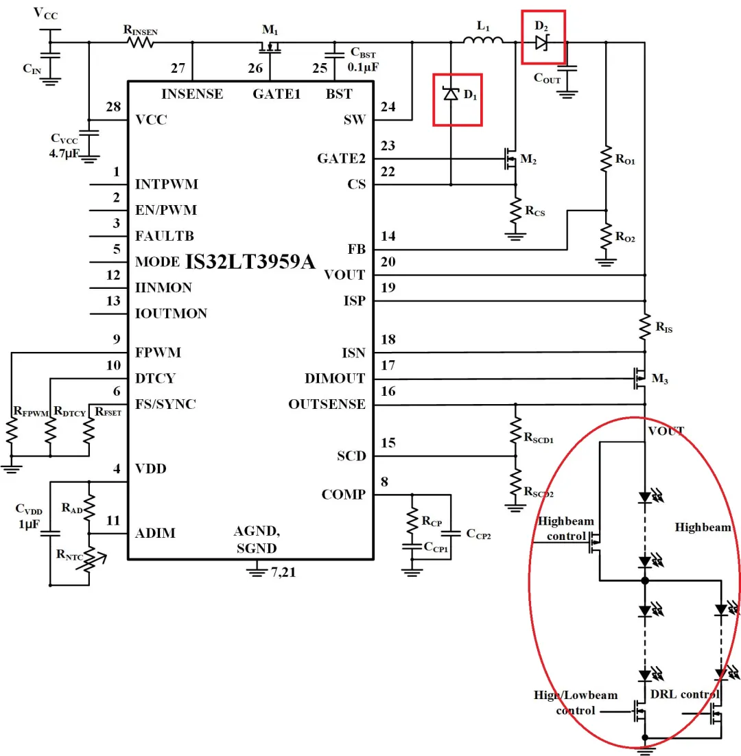 如何解決單芯片驅(qū)動HB/LB/DRL,LED負(fù)載切換電流過沖？