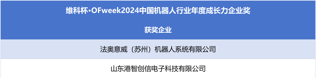 榮耀時刻！維科杯·OFweek 2024中國機(jī)器人行業(yè)年度評選獲獎榜單盛大揭曉