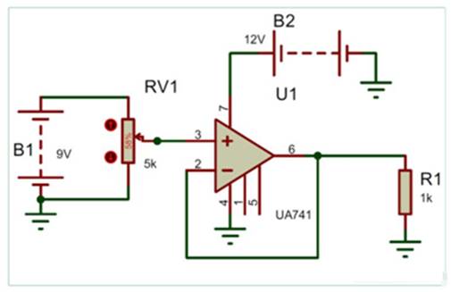 如何使用運(yùn)算放大器LM741構(gòu)建一個電壓跟隨器 如何使用運(yùn)算放大器LM741構(gòu)建一個電壓跟隨器